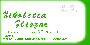 nikoletta fliszar business card